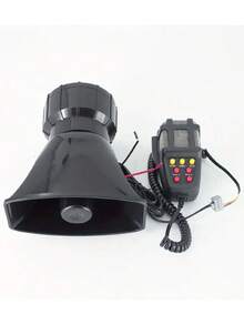 7種聲音響亮的汽車警報警報器、消防警報器、pa揚聲器、12伏特警報器、空氣喇叭咆哮器汽車喇叭110分貝 - 黑色 - 查看 8