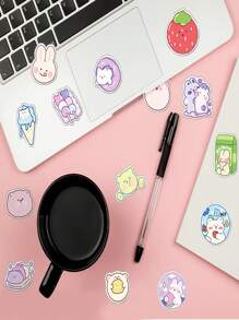 Cartoon Sticker Set, Adhesive Mini Stickers, Cute Decorative Stickers, Ideal For Diy Crafts, Scrapbook, Album, Notebook (300pcs + 4 Sheets) - Multicolor - View 6