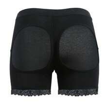 大碼臀部提升收腹褲 - 黑色 - 查看 1