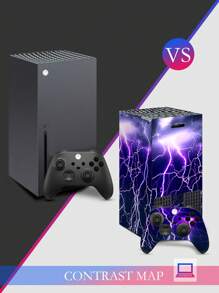 1 Set Of Game Console Skins With Printed Pattern For Xbox Series X (5 Pcs/set) - Multicolor - View 3