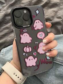 1入組可愛粉色幽靈主題防震tpu手機殼,適用於iphone 13 Pro Max / 14 Plus / 15 - 彩色 - 查看 3