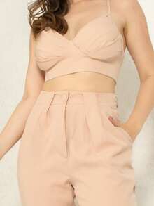 Women Two-piece Outfits - 米色 - 查看 3