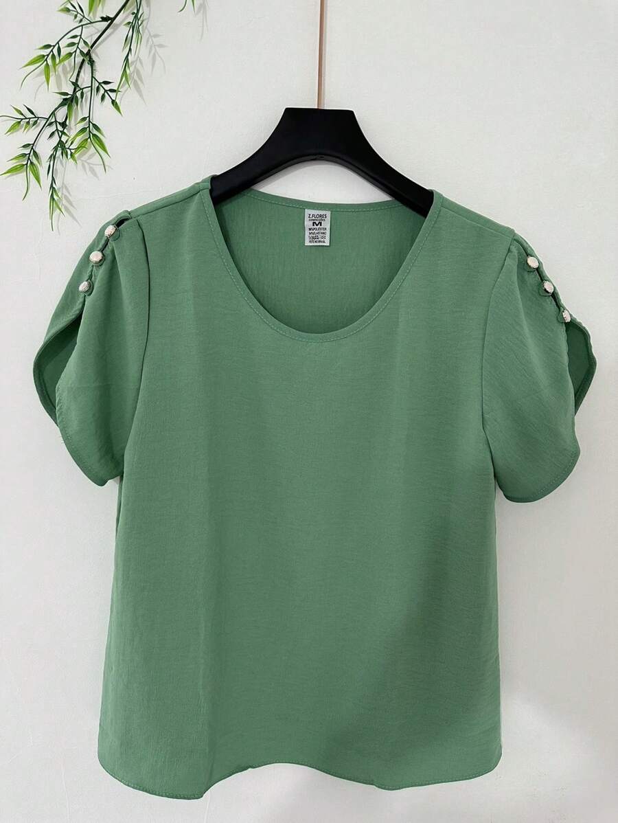 Women Tops - 薄荷綠 - 查看 1