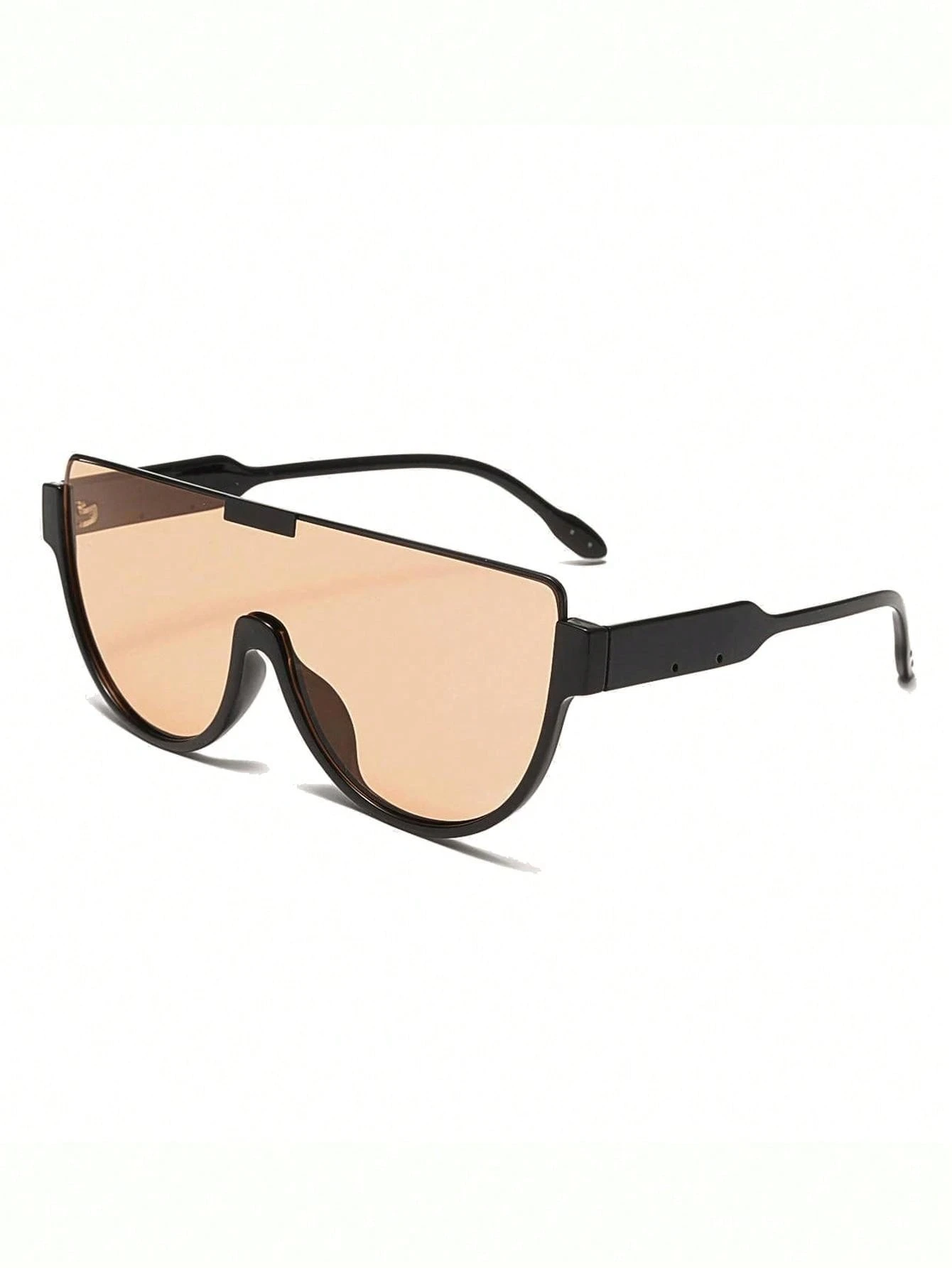 1pc Classic HalfFrame Y2K Fashion Glasses With Cut Edges For Travel