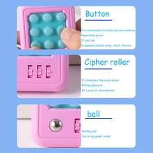 1入隨機顏色的鑰匙圈男女泡泡捏指壓力紓緩泡泡玩具 - 彩色 - 查看 3