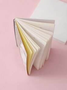 1 Pieza Cuaderno Creativo De Diseño De Mármol En Tamaño A5 Con Encuadernación Lateral Para Papelería De Escritura De Negocios/estudiantes - Negro - Ver 6
