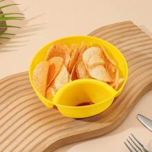 1入組創意綠色零食碗，附多個隔層，可裝薯條、沾醬和開胃菜 - 綠色 - 查看 8