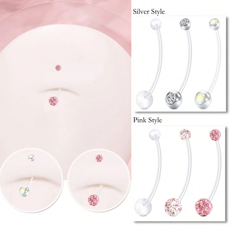 Clear belly button retainer store
