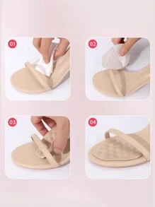 2入組按摩顆粒防滑高跟鞋前腳墊,小麥/經典前腳防磨墊,女性鞋墊 - 米色 - 查看 4