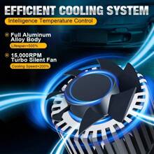 H4 LED Mini Projector Lens High/Low Beam Canbus Headlight 130W Car Turbo LED Bulb RHD LHD 12V 24V 6000K for Car Motorcycle - Grey - View 8