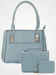 Women Bag Sets - Màu xanh lam - Xem 2