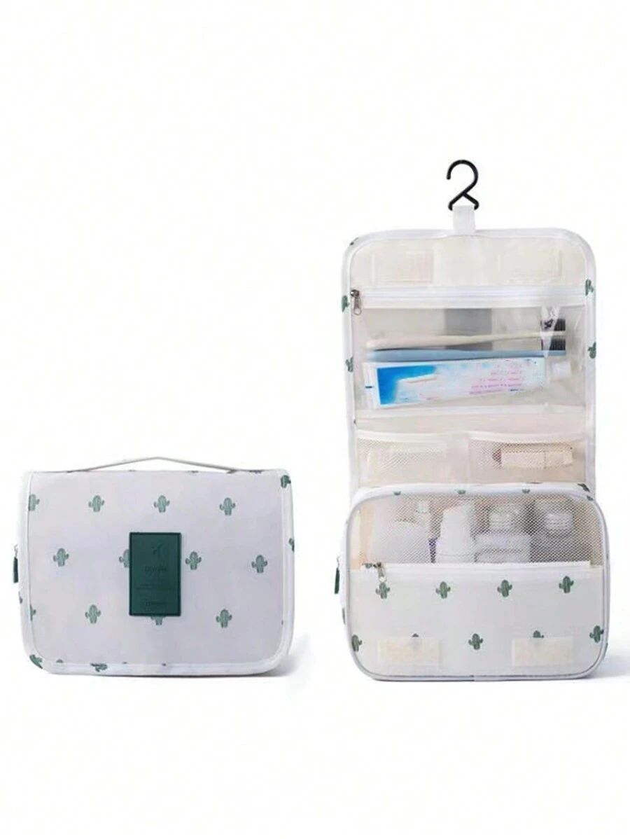 化妝包帶掛鉤女士旅行袋防水盥洗用品美容收納袋女士浴室用品化妝收納袋便攜式盥洗包盥洗用品旅行包