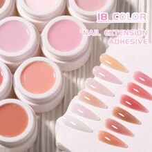 XEIJAYI 1Pc Pink-White Nail Extension Gel Non-Stick Hand Phototherapy Quick Building Gel Soak Off Uv Led Nail Gel For Home Salon Use Like Finger Nail Art For Women