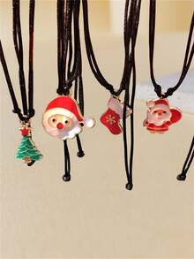 4 件女士聖誕派對裝飾聖誕老人腕帶