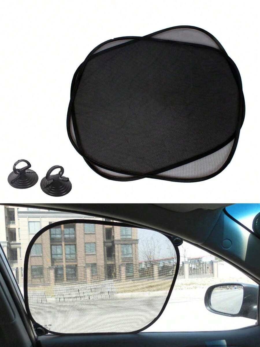 2 tấm che nắng cửa sổ ô tô - màu đen - Xem 1