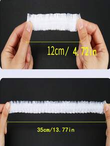 1 Pack Of 100 Disposable Plastic Wrap Covers To Maintain Freshness And Prevent Cross-Contamination, Dust And Dampness In The Refrigerator, With Elastic Collapsible Bowl Covers - Clear - View 2