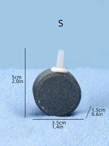 1pc Round Air Stone For Aquarium Fish Tank Oxygenation - Dark Grey - View 8