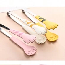 1pc Creative Cute High Temperature Resistant Cat Claw Clip, Pink - Pink - View 4