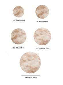 1 Thảm tròn sang trọng màu tím, Thảm trải cửa sổ phòng ngủ sang trọng Pv dày kiểu Bắc Âu, Thích hợp cho trang trí nội thất phòng trẻ em mẫu giáo - Màu tím - Xem 2