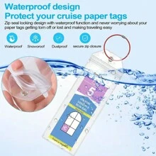 8 Pcs Cruise Luggage Tags Fit Cruise Ship Tag Holders Cruise Essentials & Zip Seal Clear Reusable Travel Essentials For Travel Backpack Travel Bag Luggage Suitcase Travel Gear Back To School Bag For School School Accessories School Stuff - Clear - View 5