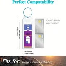 8 Pcs Cruise Luggage Tags Fit Cruise Ship Tag Holders Cruise Essentials & Zip Seal Clear Reusable Travel Essentials For Travel Backpack Travel Bag Luggage Suitcase Travel Gear Back To School Bag For School School Accessories School Stuff - Clear - View 4