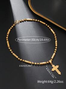 A Stylish Minimalist Classic Cross - Gold - View 8