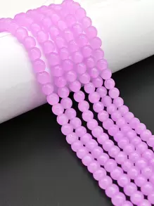 100 件 8 毫米彩色水晶玻璃散珠隔珠，时尚 DIY 手链项链珠宝制作工艺用品 - 1串100顆 - 查看 9