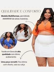 Plus Size Blouses - Orange - View 5