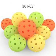 10pcs Pickleball 40 Holes Outdoor Ball 74mm - Orange - View 1