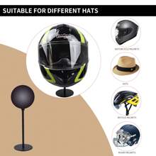 CHCYCLE Soporte De Casco De Metal, Soporte De Casco Para Motocicleta, Soporte De Exhibición Giratorio Para Estante De Casco De Escritorio De Metal Para Casco De Motocicleta, Gorras, Sombreros Y Casco De Rugby - Negro - Ver 5