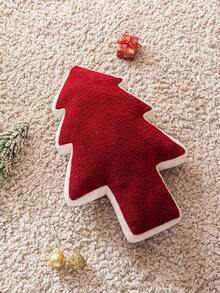 1 Pieza Almohada De Poliéster Con Forma De Árbol De Navidad - Rojo - Ver 2