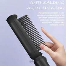 Cepillo Alaciador Secador Eléctrico Suave Iónica Negativas - Negro - Ver 4