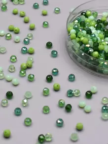 200pcs 4mm Green Color Round Glass beads For Jewelry Making DIY  Accessories