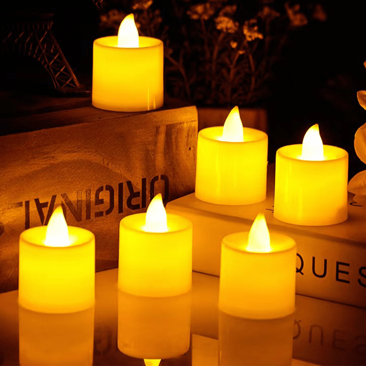 6/12/24pcs Flameless Led Candle For Atmosphere Setting SHEIN UK