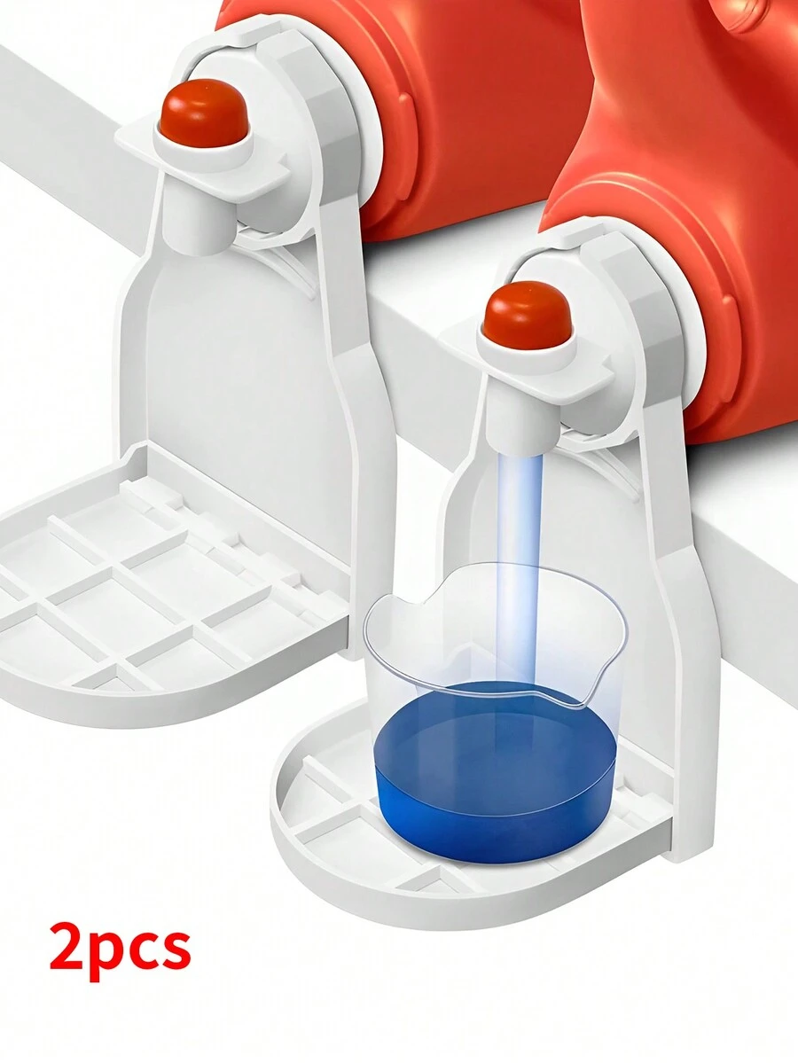 2 Laundry Detergent Cup Holders To Prevent Spills And Drips - White - View 1