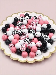 20 cái vui tươi , Mát mẻ , Dễ thương , Hình con bò , Màu hồng In hoa Báo , Hạt DIY Thủ công Phụ kiện trang sức , Vòng tay Và Dây chuyền - Nhiều màu - Xem 2