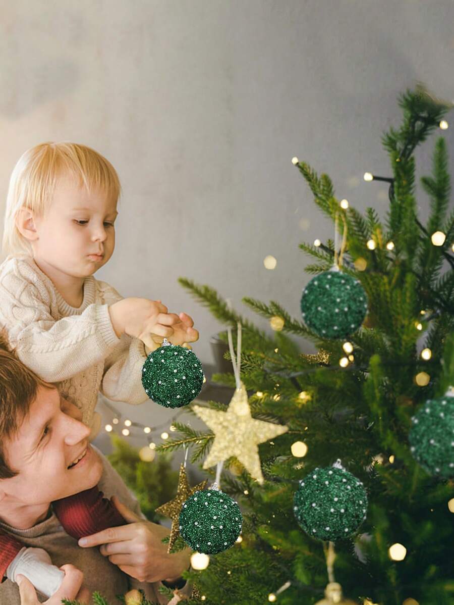 6 piezas de bolas de navidad con diseño hermoso, decoración creativa para fiesta navideña y adornos para el árbol de Navidad, Navidad