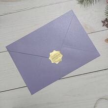 10pcs Light Purple Pearl Rectangle Envelope For Wedding Invitation Card 194X136MM - Multicolor - View 5