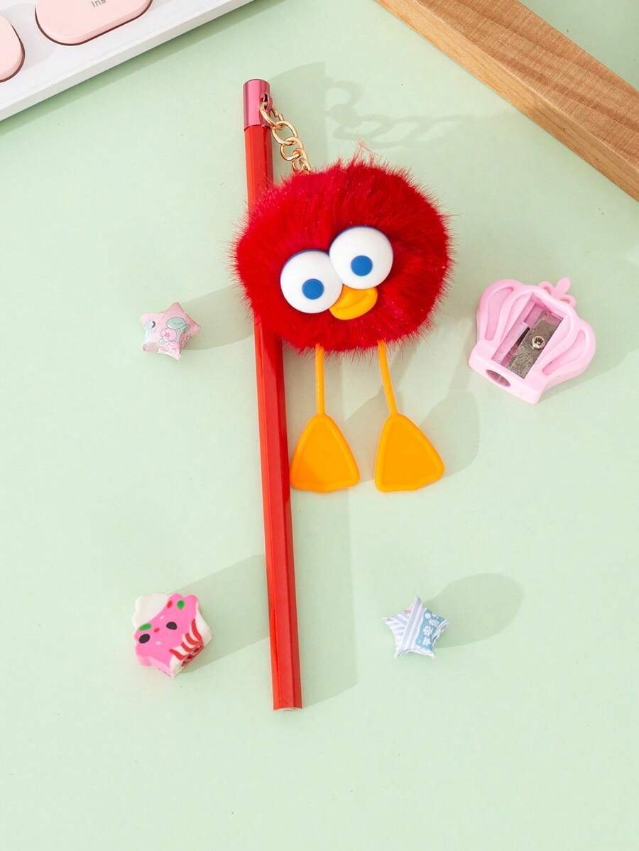 xiao long ge 1pc Red Legged Duck Plush Toy Pencil - Red - View 1