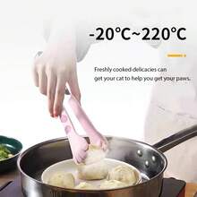 1pc Creative Cute High Temperature Resistant Cat Claw Clip, Pink - Pink - View 1