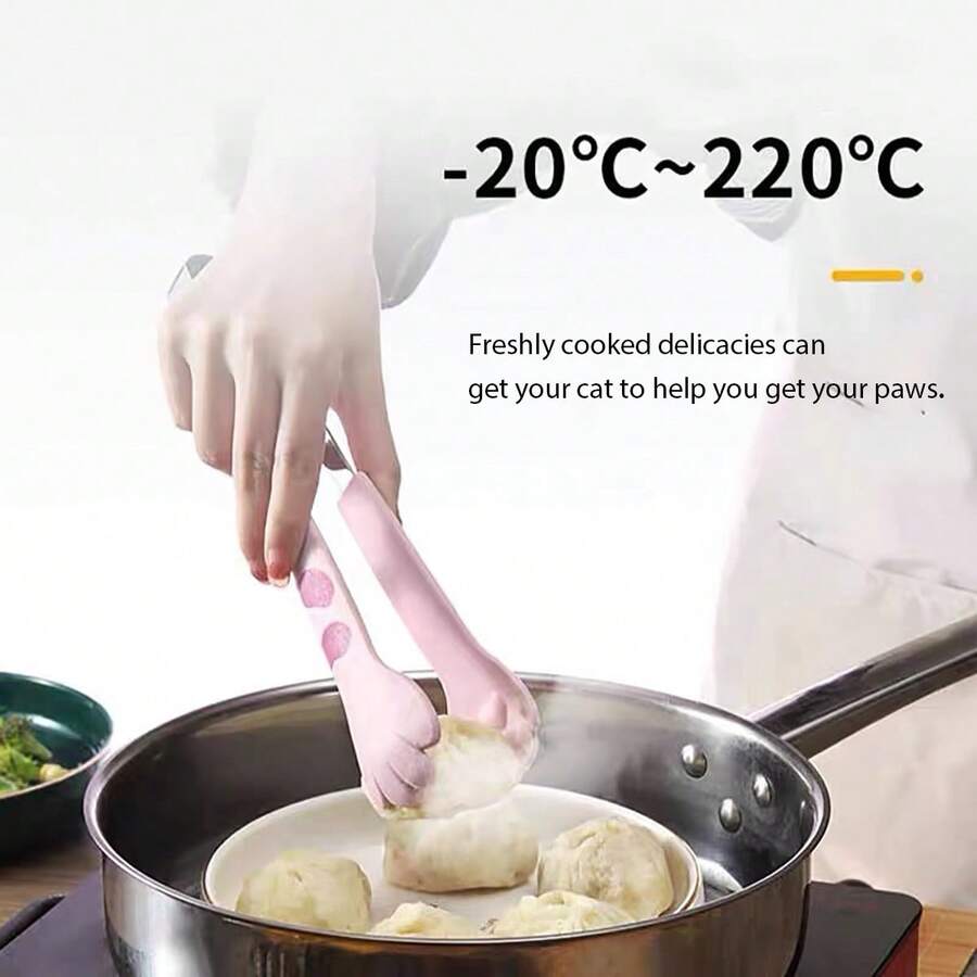 1pc Creative Cute High Temperature Resistant Cat Claw Clip, Pink - Pink - View 1