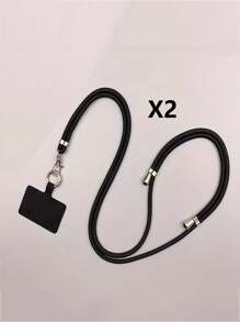 2PCS Multicolor 1.5m Universal Crossbody Phone Case Lanyards, Detachable Card Gasket + Universal Multicolor Replacement Tether Tab, Long Mobile Phone Lanyard Crossbody Webbing Hanging Neck, Strong And Durable Pad Patch Lanyard Back Clip, Slant Cross Mobile Phone Rope Mobile Phone Case Splint Lanyard,Phone case lanyard Compatible With iphone 11 and iPhone12 and other phone models