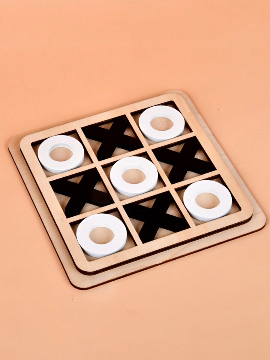 1pc Wooden X O Tic Tac Toe Game Set, Suitable For Gathering Parties SHEIN South Africa
