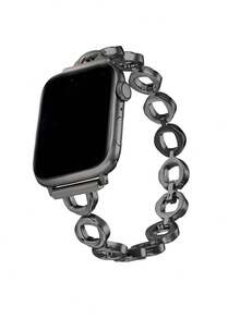 Small Circle Bracelet Strap Compatible With Apple Watch - Black - View 2