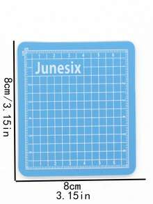 1pc Mini Colorful Cutting Mat, Cute & Portable Double-sided Diy Paper Carving Mat For Handicrafts - Blue - View 3