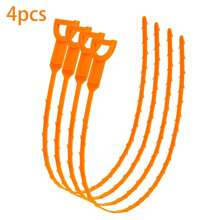 1/4入組疏通地漏清潔劑,浴缸、廚房套裝包,帶有地漏清潔鉤和毛發清除器,適用於浴室下水道清潔