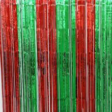 1 cái/4 cái Rèm hạt nhiều màu, trang trí không khí tiệc tùng ngày lễ, thích hợp cho Halloween, Giáng sinh, tiệc sinh nhật, rèm nền tiệc trang trí - đỏ xanh - Xem 3