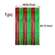 1 cái/4 cái Rèm hạt nhiều màu, trang trí không khí tiệc tùng ngày lễ, thích hợp cho Halloween, Giáng sinh, tiệc sinh nhật, rèm nền tiệc trang trí - đỏ xanh - Xem 2