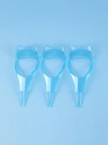 3 cái Mascara Shield Applicator Guard Hướng dẫn trang điểm, Dụng cụ chải mi, Dụng cụ chuốt mi mỹ phẩm trang điểm 3 trong 1 Dụng cụ chuốt mi bảo vệ mi trên, dành cho nữ, màu xanh lam - Màu xanh lam - Xem 4