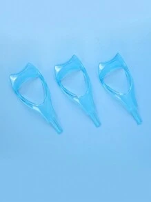 3 cái Mascara Shield Applicator Guard Hướng dẫn trang điểm, Dụng cụ chải mi, Dụng cụ chuốt mi mỹ phẩm trang điểm 3 trong 1 Dụng cụ chuốt mi bảo vệ mi trên, dành cho nữ, màu xanh lam - Màu xanh lam - Xem 7